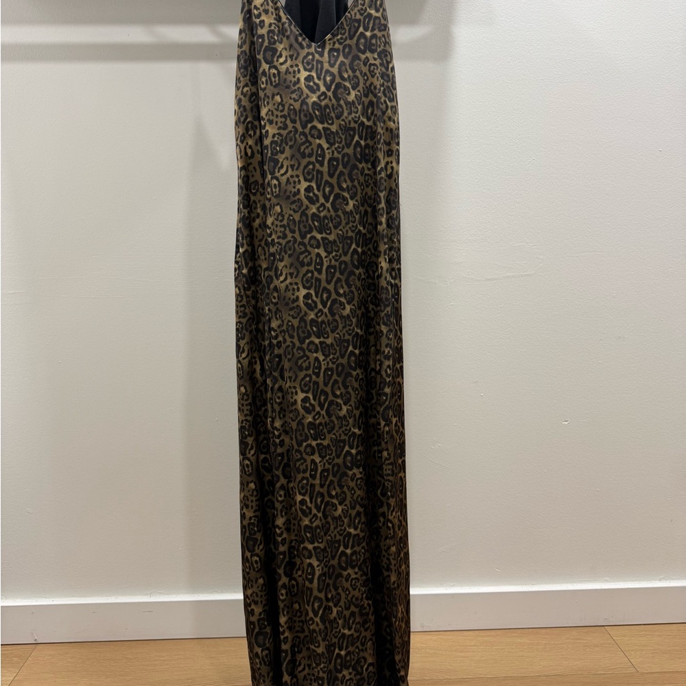 Nicole Miller Animal Print Maxi Dress - Brown and Black
